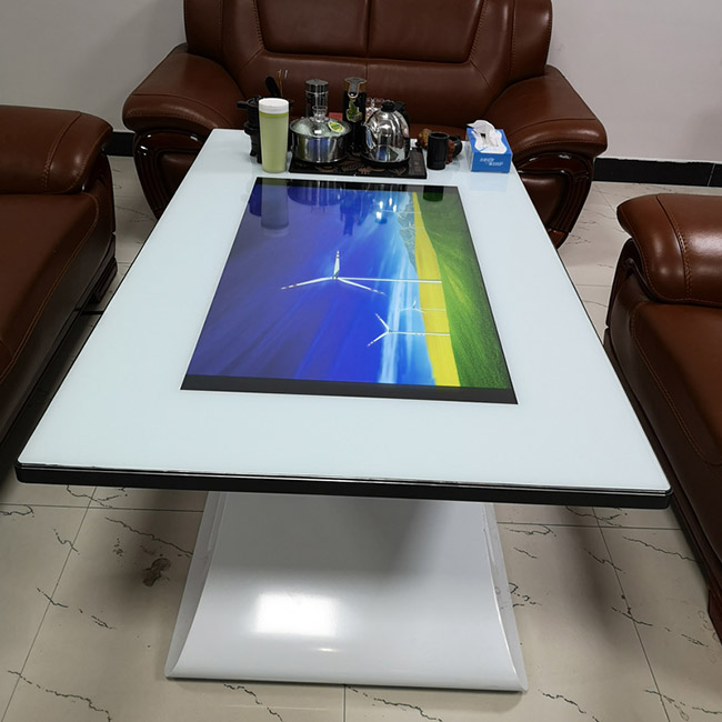 43 Inch Touchscreen Interactive Smart Table LCD Advertising Display Multi Touch Screen Kiosk For Coffee Meeting Table