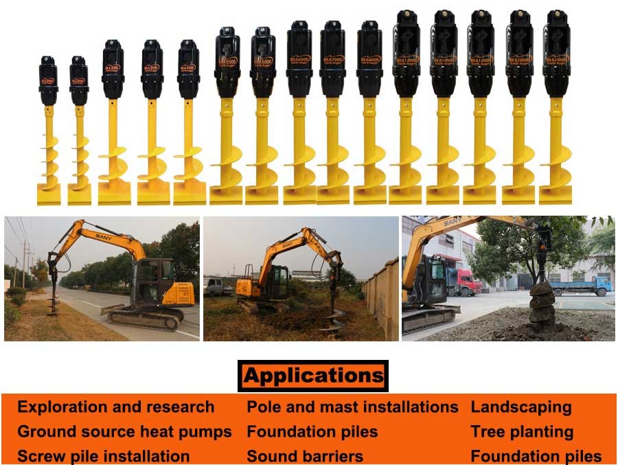 Hydraulic Powered Earth Drill Earth Auger for Tractor, Gearbox Auger for Drilling Rig Parts