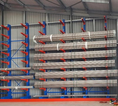 Increasing Storage Space Cantilever Pipe Storage Racks Double Faced / Single Faced