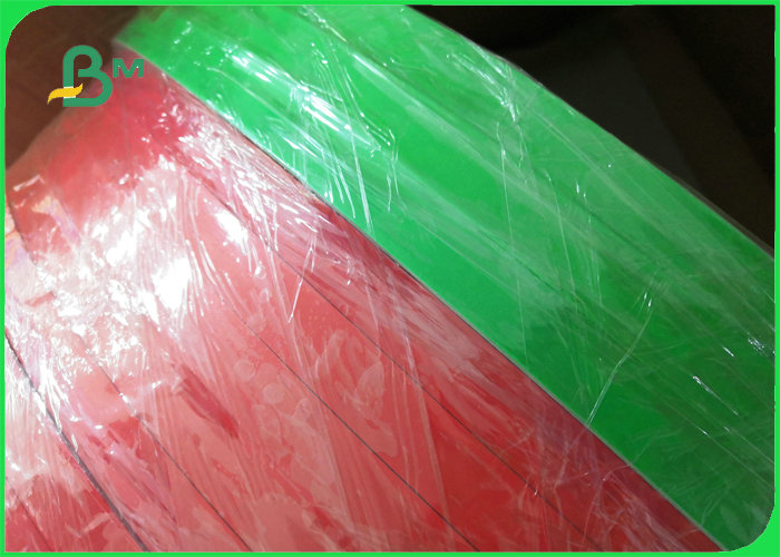  60gsm Solid Red / Green Food Grade Kraft Paper For Milkshake Biodegradable 15MM