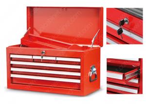 Stainless Steel Mobile Red Tool Box Top Cabinet Powder Coating