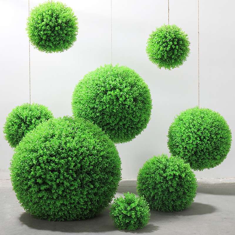 China Supplying Plant Artificial Moss Ball Stone Home Garden Decorative Grass Ball