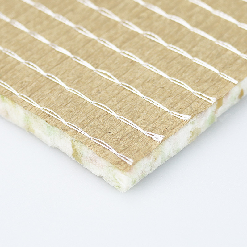 Crepe paper stitching brown fibre PU foam sponge carpet underlay for house