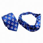 Polyester Printed Tie with Cravat, Design and Colors Matches, Custom Tie and Cravat