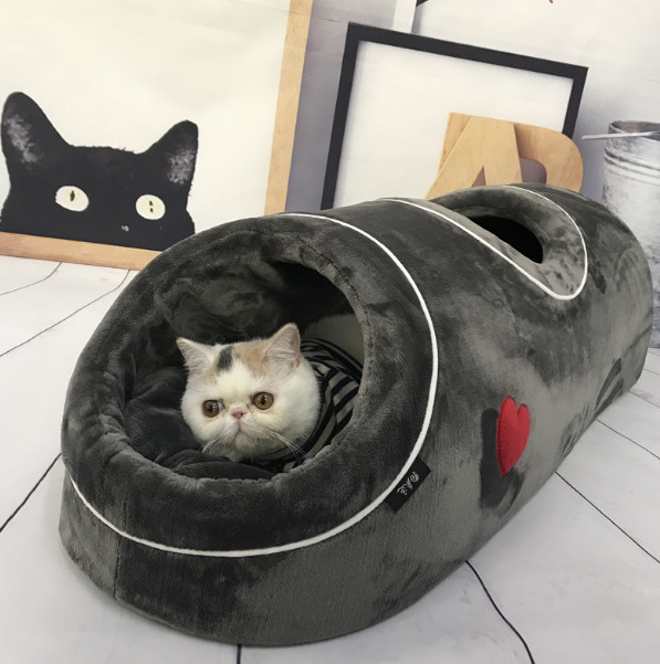 cat tunnel with bed