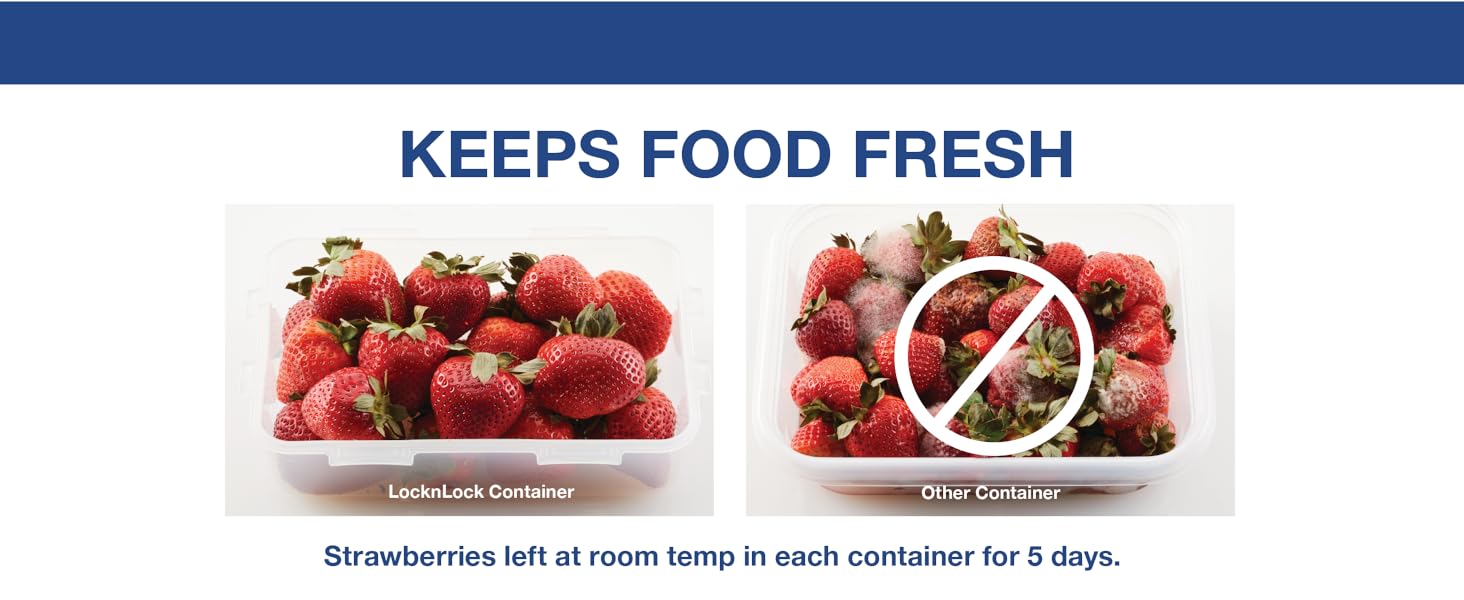 LocknLock containers keep foods fresh longer than competitors
