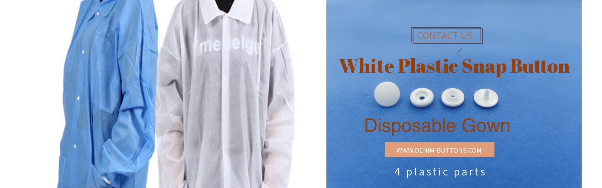 WHITE PLASTIC SNAP BUTTONS