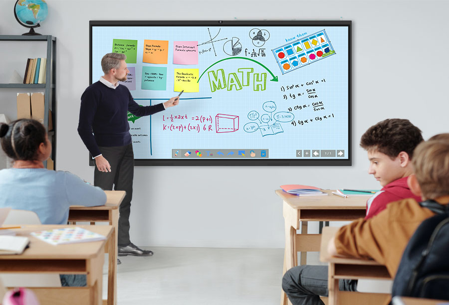 86 Inch 4k Interactive Touch Screen Whiteboard English Teaching Board