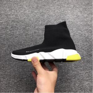 China BALENCIAGA SPEED TRAINERS MENS SHOES BLACK AND YELLOW BEST SELLER on sale 