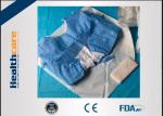 Habillement médical jetable biodégradable de robes chirurgicales avec la couleur de bleu de 4 ceintures de maintien