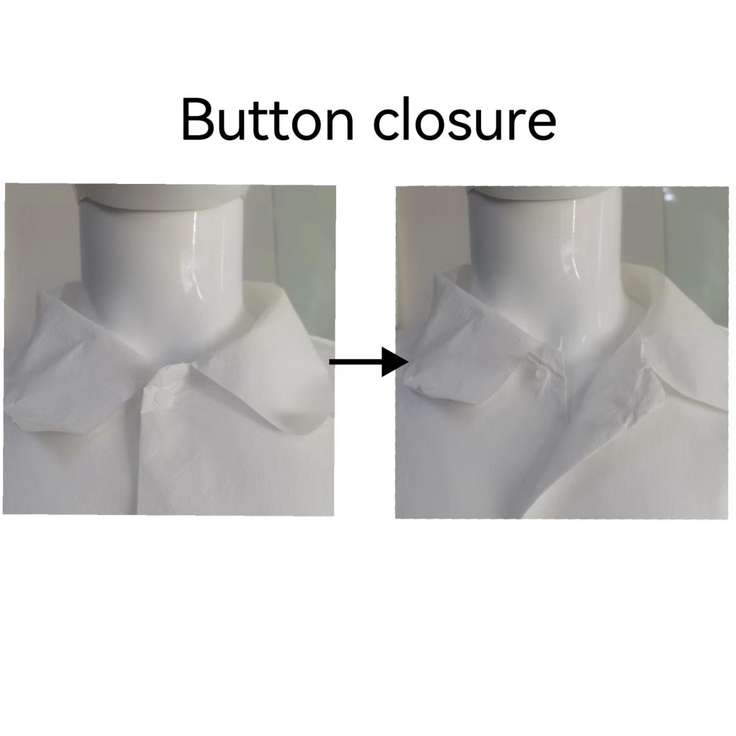CE Factory Nonwoven Workwear Customized White Microporous Lab Coat