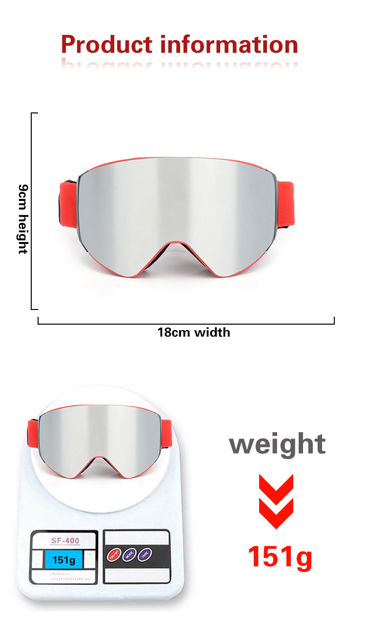 TPU Frame Prescription Outdoor Sports Safety Goggle Eye Protection Snowboard Ski Goggles