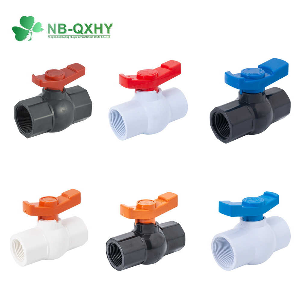 2&quot; China Wholesale Plastic Poly Polypropylene Bolted Black Body Ball Valve with Yellow Handle