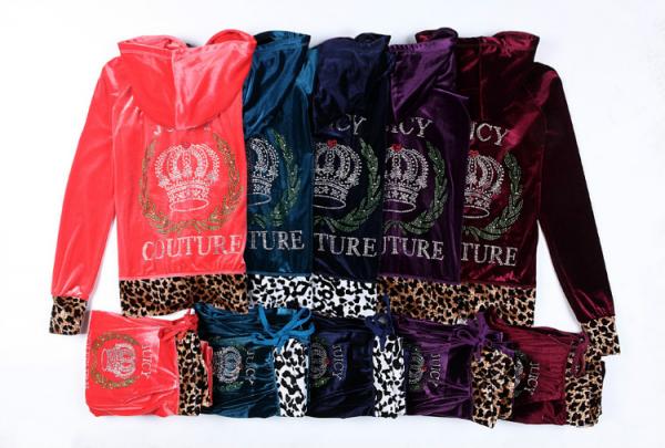 Juicy Couture Womens Tracksuit Velvet Sportwear Set 2157 5 Colors 4