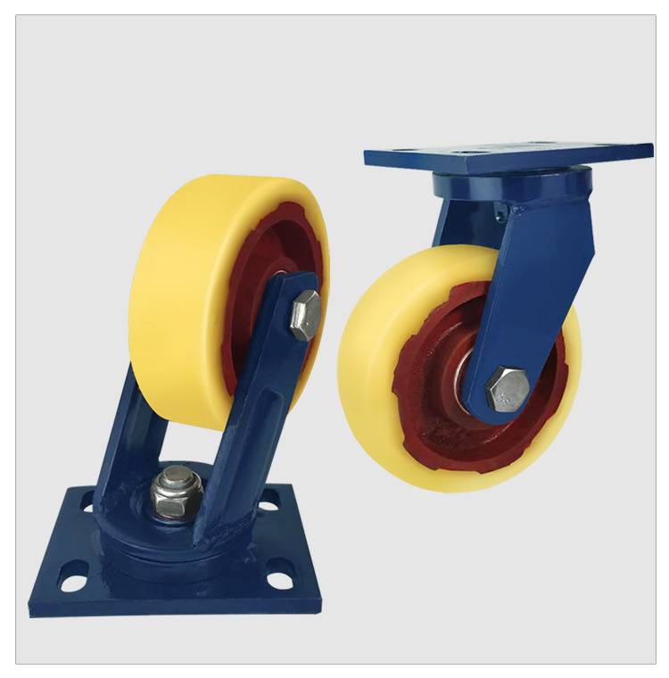 High Load Heavy Duty 1000kg to 1.2 Ton Red Iron Core Nylon Caster Wheel