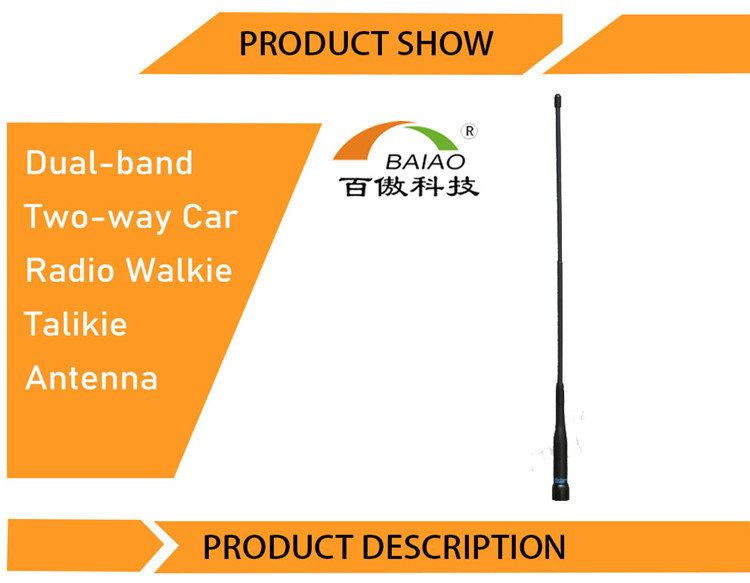 Flexible Whip Dual Band VHF UHF 144 430Mhz Handheld Walkie Talkie Ham Radio Antenna For Two Way Radio
