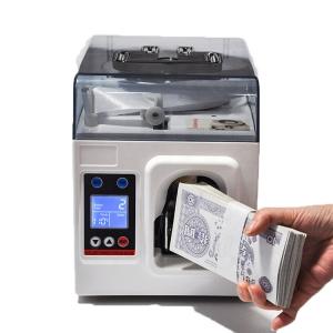 China 40MM bundling machine Automatic Banknote Banding Machine Strapping For Paper Money Collecting 220V binding machine on sale 
