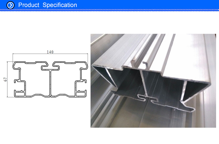 aluminum extrusion profile for elevator lighting lamp