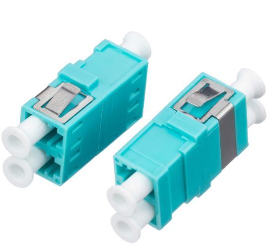 LC Upc to LC Upc Duplex Om3 Plastic Standard or Hybrid Fiber Optic Connector Adapter