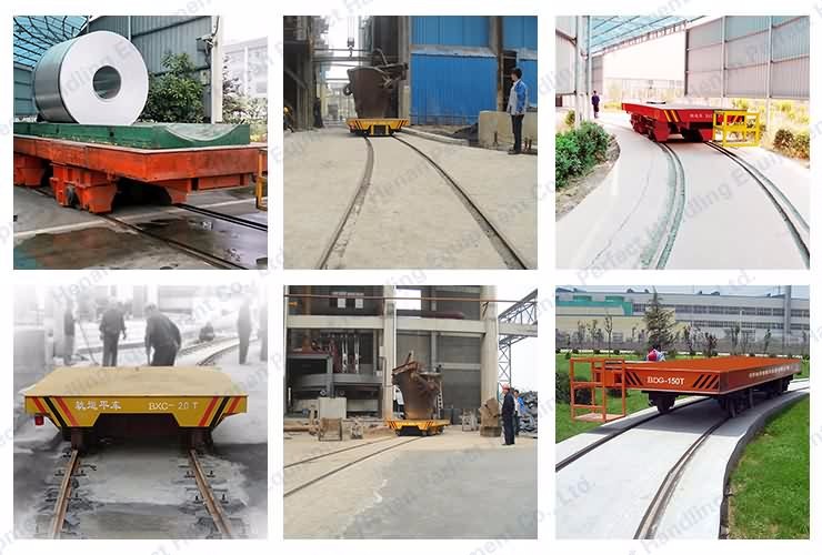 customized cable drum powered transfer trolley steerable motorized platform truck