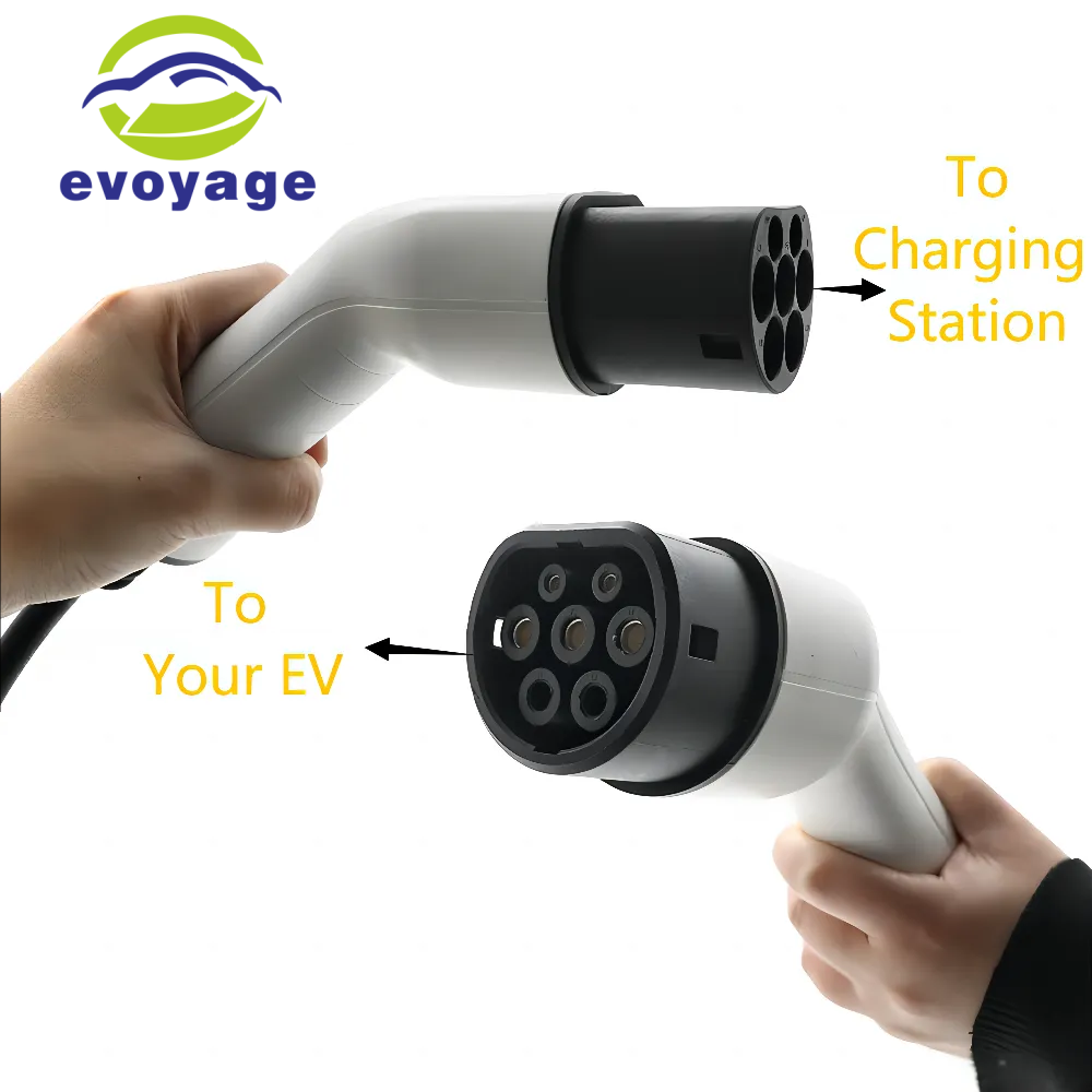 EV Public Charging Cable Type 2 To Type 2 EV Cable 32A 22kW 3 Phase for EV charging station Socket version 2