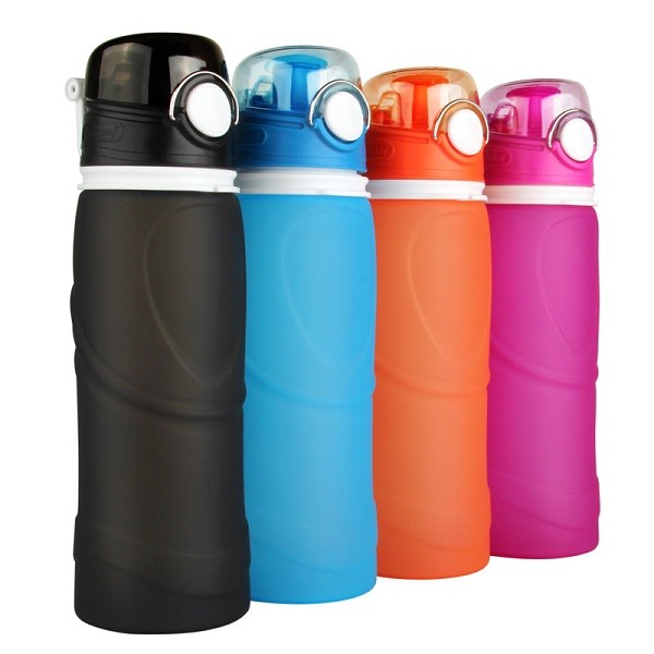 Portable High Quality BPA Free Silicone Collapsible Foldable Water Bottle