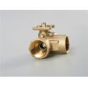 DN50 Forged Brass Hpb59-1 3 Way Motorized Ball Valve for Water Treatment , Flow for sale