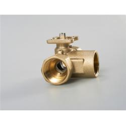 China DN50 Forged Brass Hpb59-1 3 Way Motorized Ball Valve for Water Treatment , Flow Control for sale