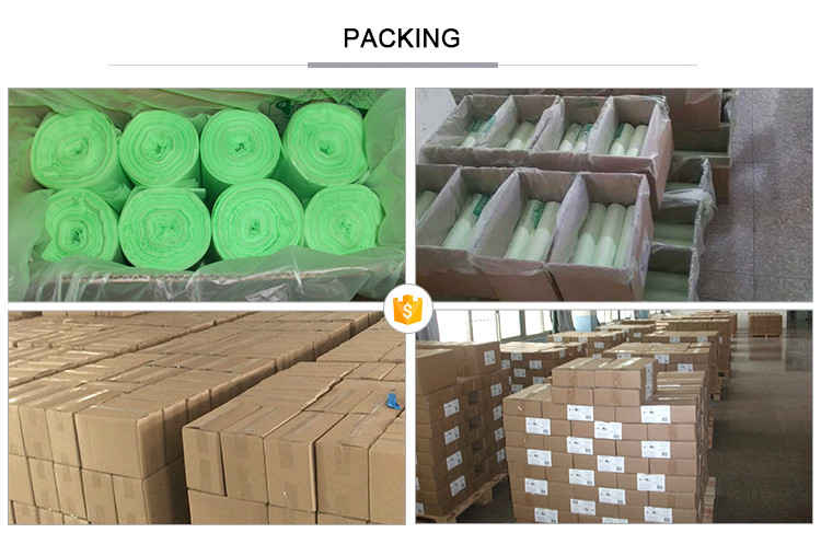 PLA Corn Based Compostable Bags Bioplastic 100% Biodegradable Plastic Trash Bags Garbage Waste Bags