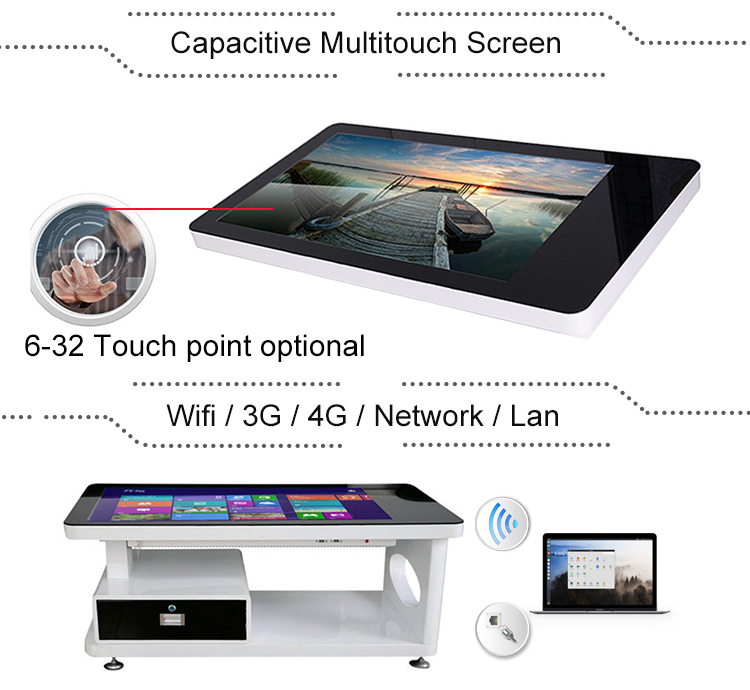 43inch best price tft commercial touchscreen digital totem touch table