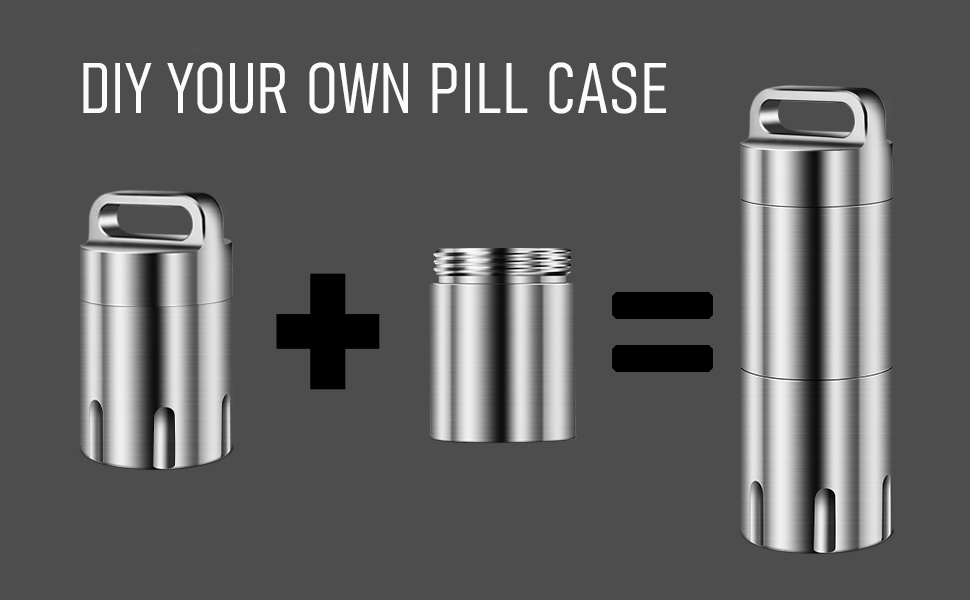 small titanium pill container