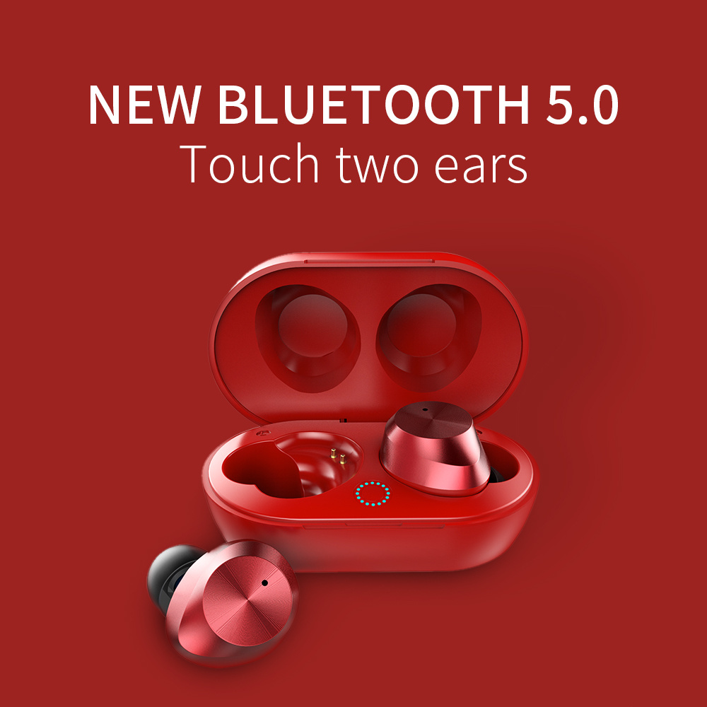 Bluetooth 5.0 Wireless Car Earbuds Mini Binaural Earphone Touch Tws T9 Bluetooth Headset (For all Smart phone, Notebook, tablet)