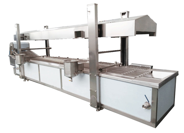 Automatic Conveyor Belt Cassava Frying Machine Potato Chips Frying Machine