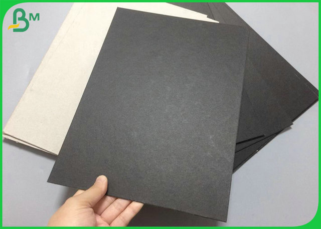 2mm 3mm Grey Back Laminated Black Paperboard Recycled For Archives Folders 
