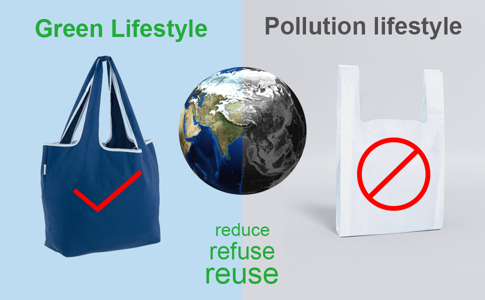 green lifestyle reusable bags