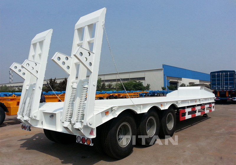 tri-axle excavator low bed trailer 60 tons