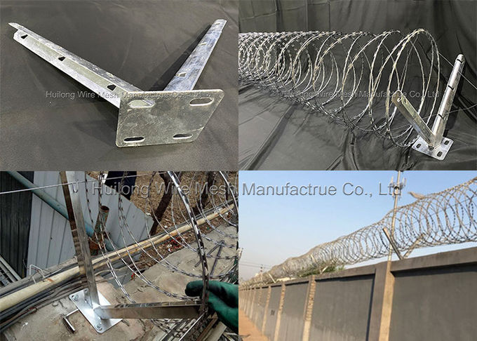 2.5mm Concertina Barbed Tape , Security Rbt Reinforced Barbed Wire 7