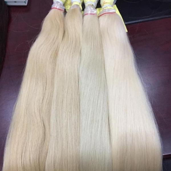 Russian Cold Colors Blonde Hair 60cm In Bulk Straight Women Human