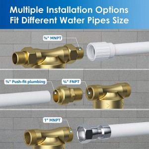 Backwash Spin Down Sediment Water Filter Whole House Pre-Filtration System, 50-Micron (2)