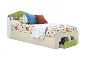 Green Color E1 Mdf Board Kids Bedroom Sets With Storage Bed