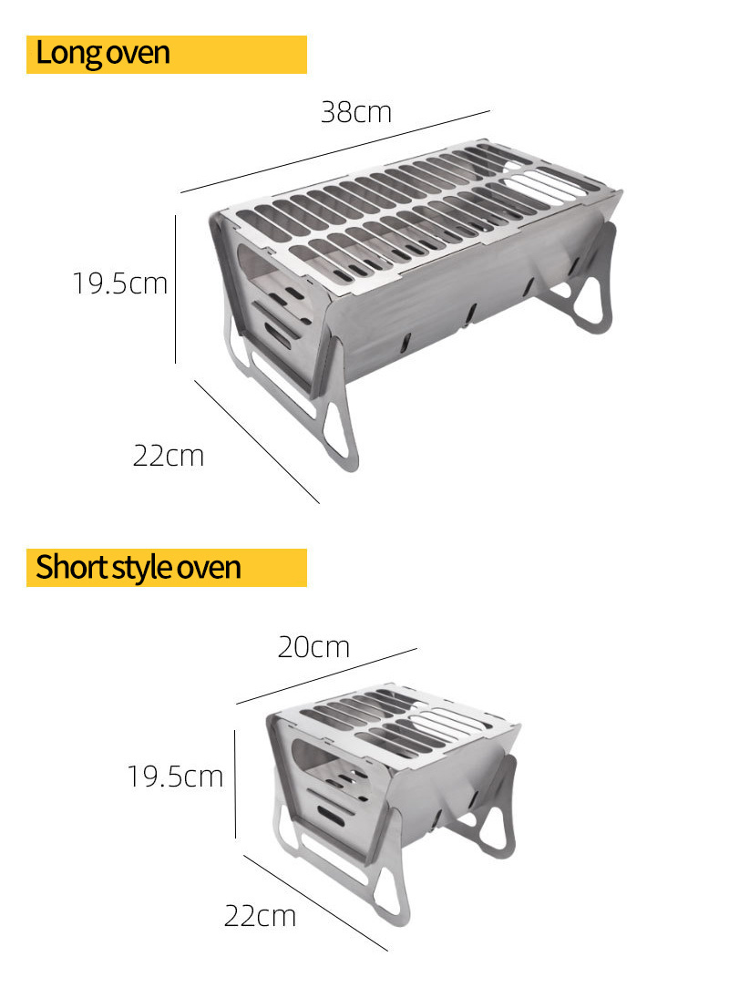Portable Stainless Steel Camping BBQ Grill