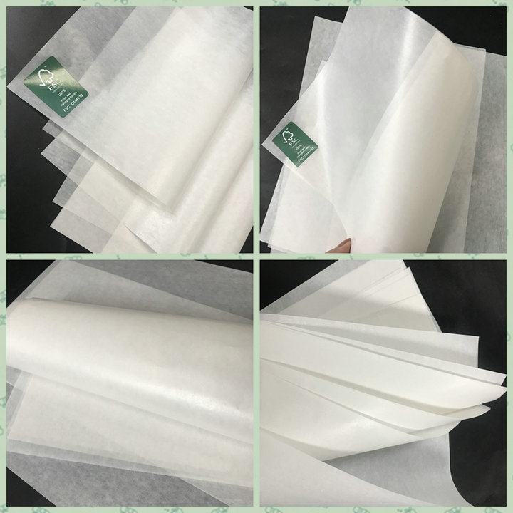 Single side gloss mg paper 30G To 60G White Bleached Kraft Paper Reel 90cm