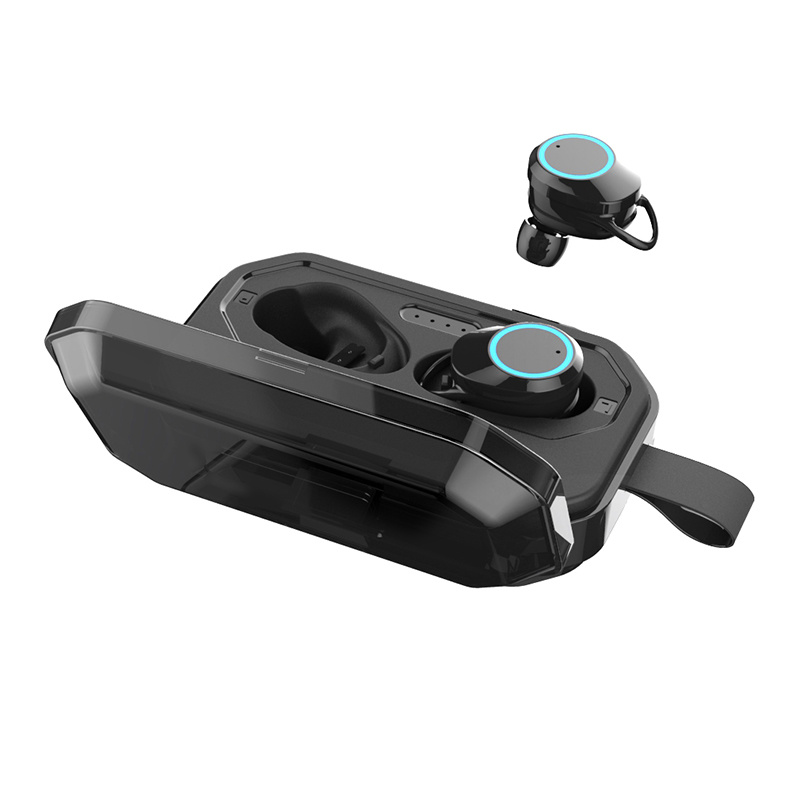 Tws Wireless Headphones Bluetooth 5.0 Earphones Ipx7 Waterproof Headset Fingerprint Touch Earphone (with 3000 mAh Charging Box)