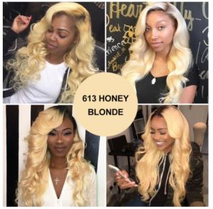 100 Peruvian Ombre Human Hair Extensions 1b 613 Blonde Color