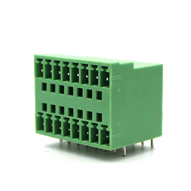 15EDGRH-3.5mm Double-Layer Plug-In Terminal Block Socket bending plate 2EDGRH-2*(2-12p)