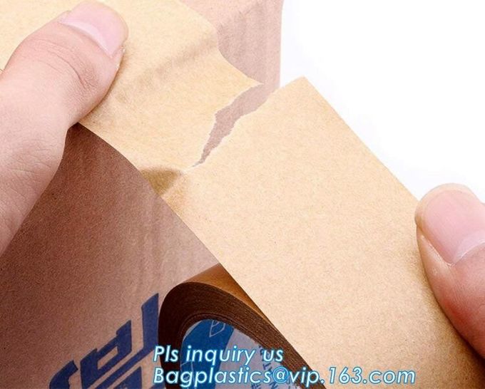 Heavy Packing Labelhhh Tape Label / Gummed Tape Kraft With PE Coated