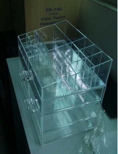 Clear Acrylic Makeup Organizer Drawer Type Perspex Cosmetic Storage Box Plastic Makeup Box