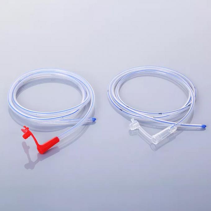 Disposable Silicone Coated Catheter Silicone Stomach Feeding Tube 8-24FR 0