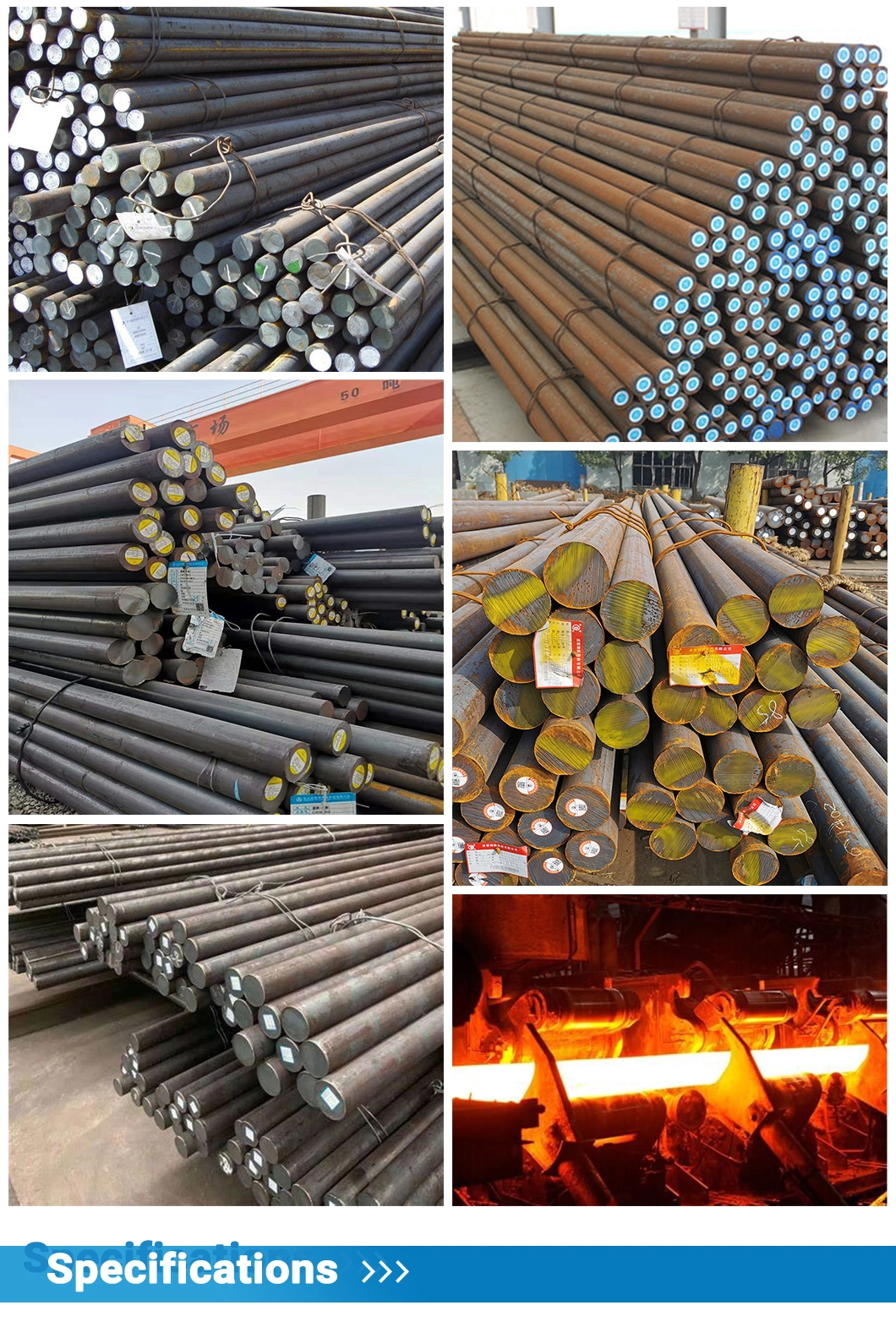Q195 Q215 Q235 Q275 Carbon Steel Round Bar with High Quality for Building Construction