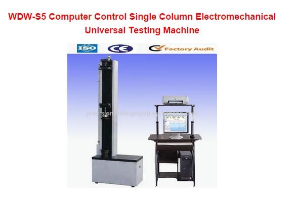 Computer Control Single Column Electromechanical hydraulic universal testing machine WDW-S5